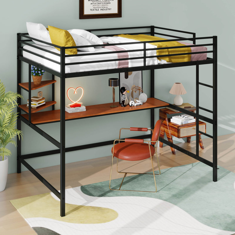 Lit mezzanine enfants aires, Lit double, Noir