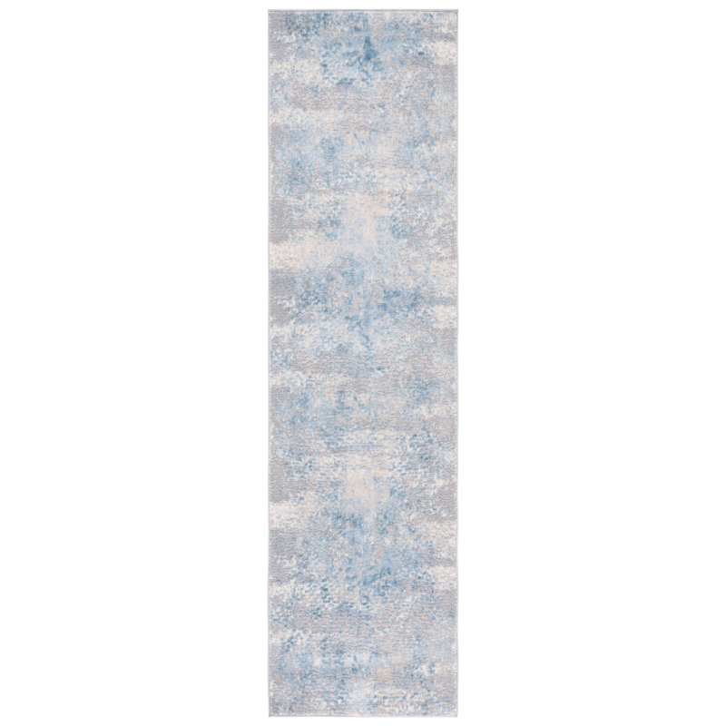Tapis abstrait Lagoon Performance, Tapis de couloir 2 pi 2 po x 8 pi