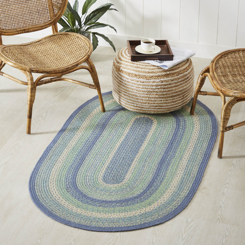 Mindert Geometric Indoor Rug, Oval 3' x 5'