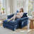 Chenille Oversized Accent Chair with Ottoman - Wide Plush Upholstered Single Sofa | Comfy Large Armchair for Living Room, Modern Cozy Furniture with Footrest, Heavy-Duty Lounge Chair-37788302