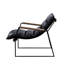 Chaise d'appoint en cuir avec base luge