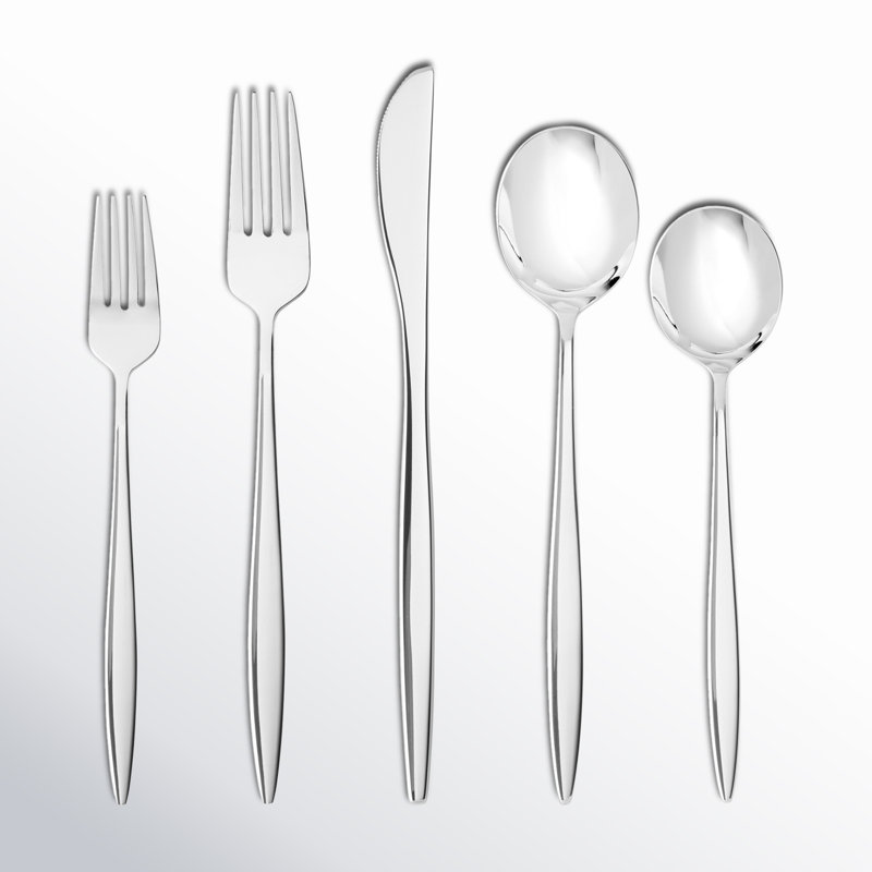 Constantin 20-Piece Stainless Steel Flatware Set in Silver