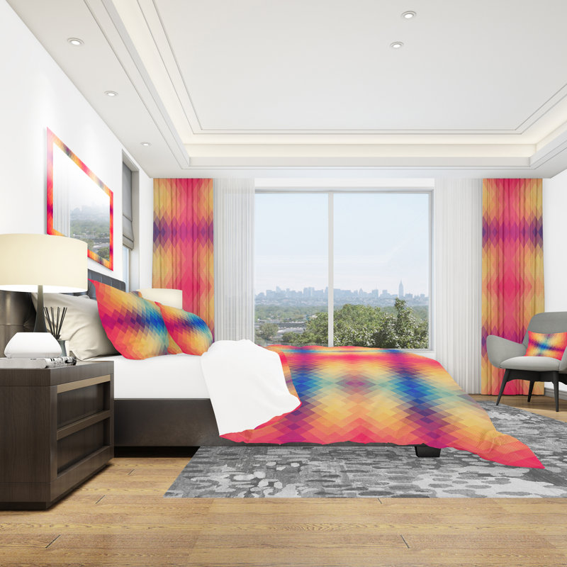 Ensemble de housse de couette moderne, Housse de couette très grand + 2 taies décoratives