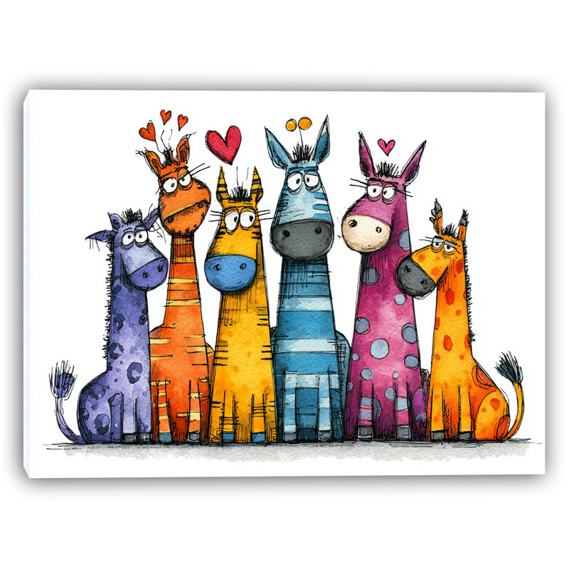 Rainbow Stable Friends - Art mural sur toile tendue