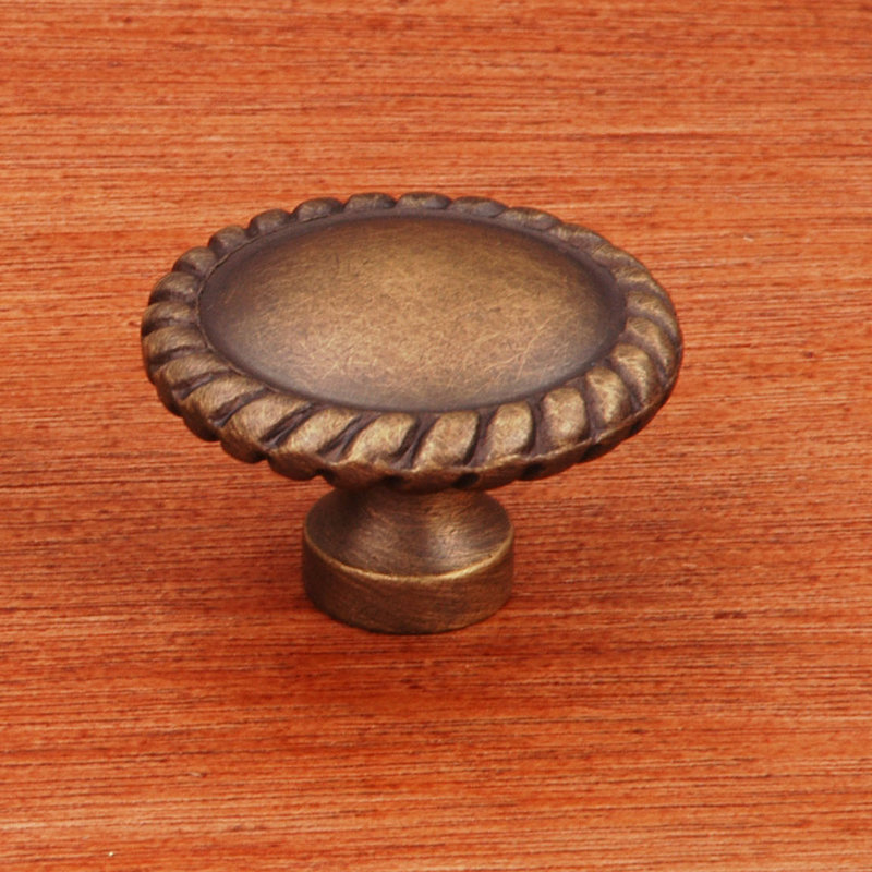 CK Series 1 1/4" Diameter Mushroom Knob, Antique English