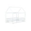 Lit en bois pour lit simple avec structure de toit, garde-corps de sécurité-950094653-950094642