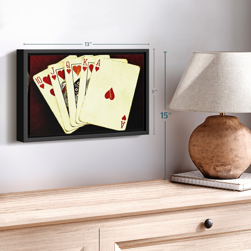 Royal Flush, reproduction sur toile, H 9 po x l 13 po
