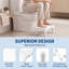 Ergonomic Squat Toilet Stool Footrest for Adults - Improves Bathroom Posture, Lightweight Easy-Clean, Fits Standard Toilets - White Legs
