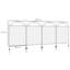 Nias 110cm H x 348cm W Black Metal Fence Panels