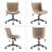 Brionni Leather Swivel Task Chair with Casters-768614426