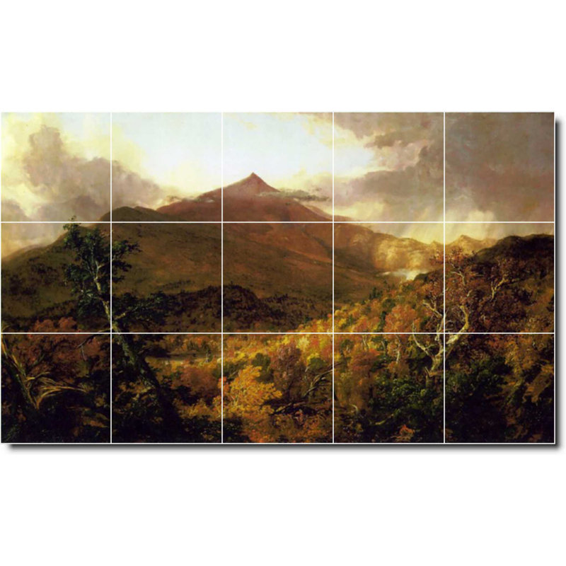Carreau de peinture murale 40 po x 24 po 8 po x 8 po, Paysage 01858