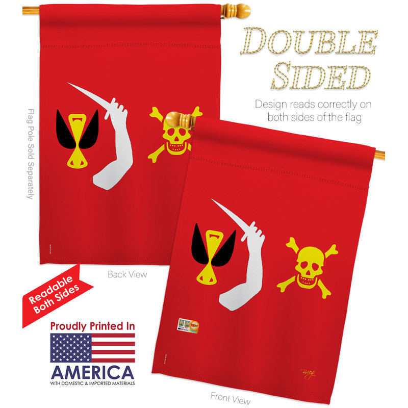 Drapeau de maison en polyester à 2 côtés 40 x 28 po
