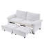Canapé-lit convertible en velours avec matelas dépliable-955437699