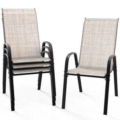 Outdoor Stackable Dining Chairs(Set Of 4)