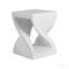 Table d'appoint d'extérieur en marbre blanc à base torsadée moderne Terrazzo-Speckled Mgo - Table de bout intérieure pour la maison, le bureau et le patio