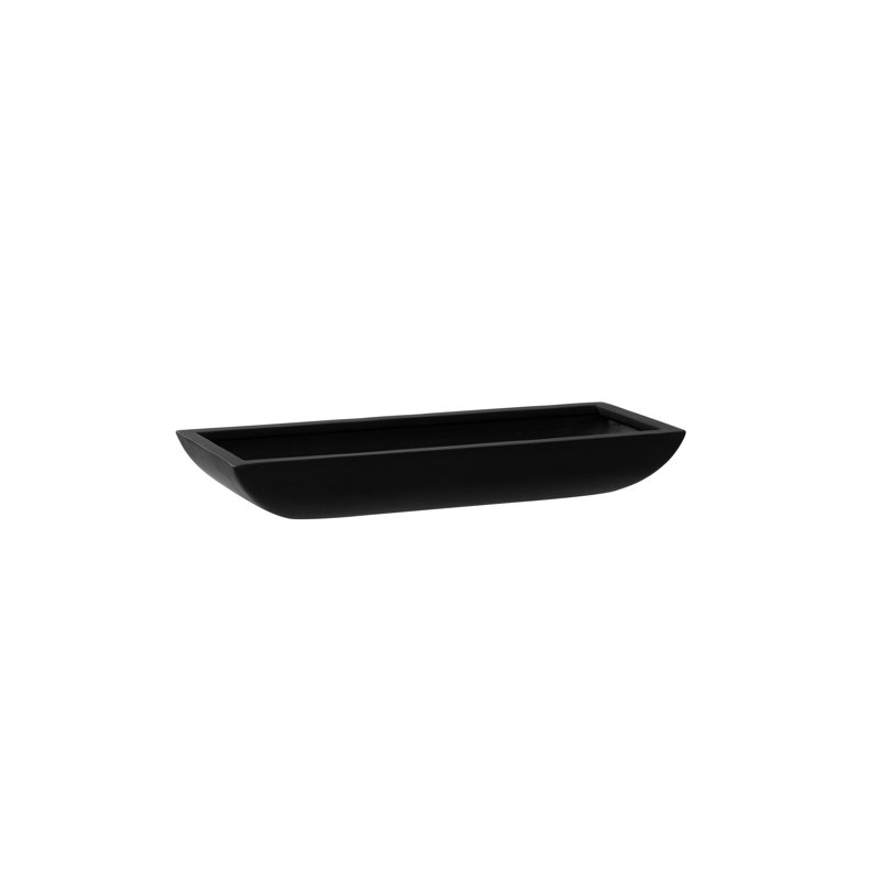 Minimalist Pots Handmade Fiberstone Planter, 3" H x 19.5" W x 7.5" D