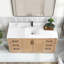 Meuble-lavabo simple 60 po avec plateau en pierre composite Cloverfield-93496117-93496118