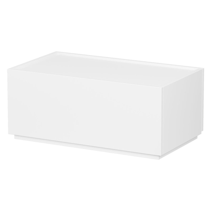 Table de chevet empilable, H 11 po x l 26 po x P 15 po, Blanc