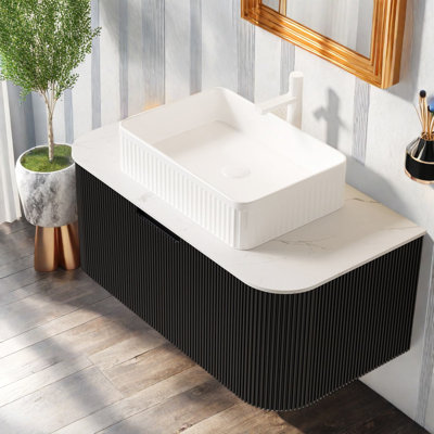 Meuble-lavabo moderne (avec meuble-lavabo et lavabo) avec rangement