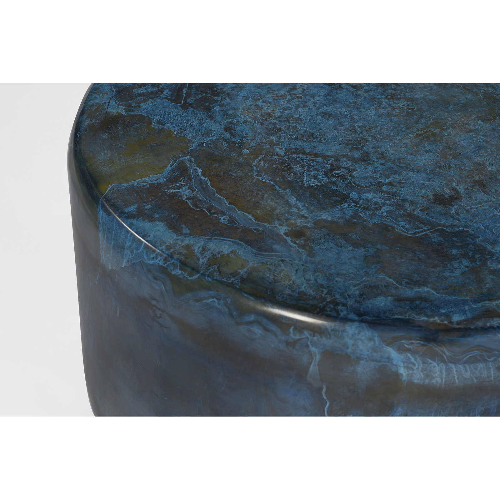 Gorlois Solid Wood Coffee Table, Blue