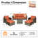 Wicker/Rattan 5 - Person Seating Group With Cushions