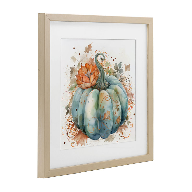 «Boho Pumpkin & Blossom», reproduction sous verre, conception signée Creative Studio, H 13 po x l 13 po