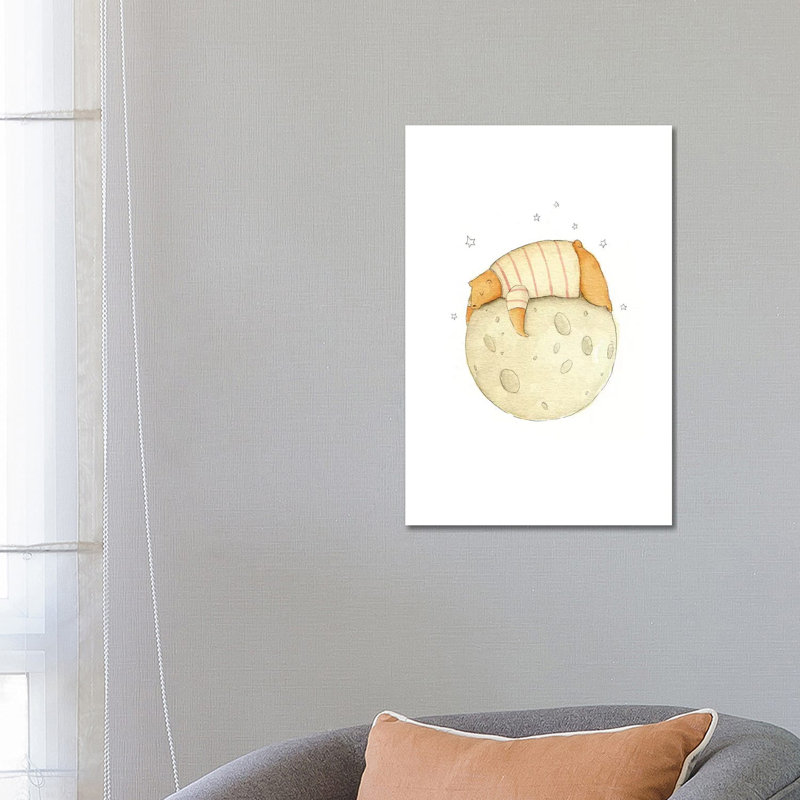 Stuck on the Moon II 1 Piece Wrapped Canvas Wall Art, 66.04 cm H x 45.72 cm W x 1.91 cm D