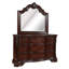Ensemble de chambre à coucher à panneau tapissier très grand 6 pièces Swain: lit, commode, miroir, 2 tables de chevet, commode-989178345