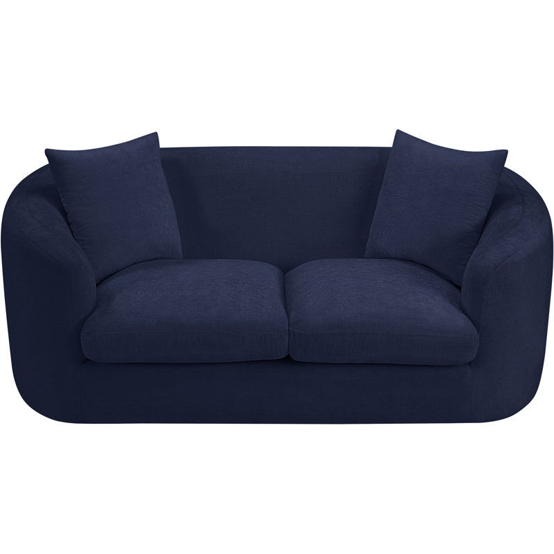 Causeuse Penelope, Tissu chenille bleu marine