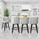 Tabouret pivotant avec structure en bois massif Malakeh