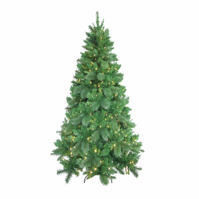 Grand arbre de Noël 9 pi avec 600 lumières DEL blanc chaud