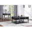 Table de bout Classic Design Finition noire avec tiroir et tablette inférieure