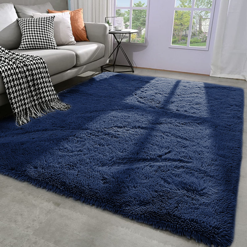 Soft Fluffy Indoor/Outdoor Shaggy Area Rug – Luxurious Comfort & Stylish Design, Rectangle 3" x 5"
