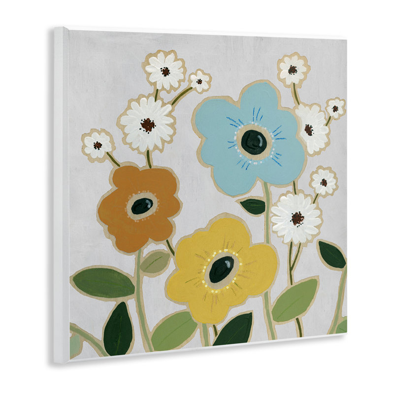 Art mural de fleurs primaires teintes par Carol Robinson