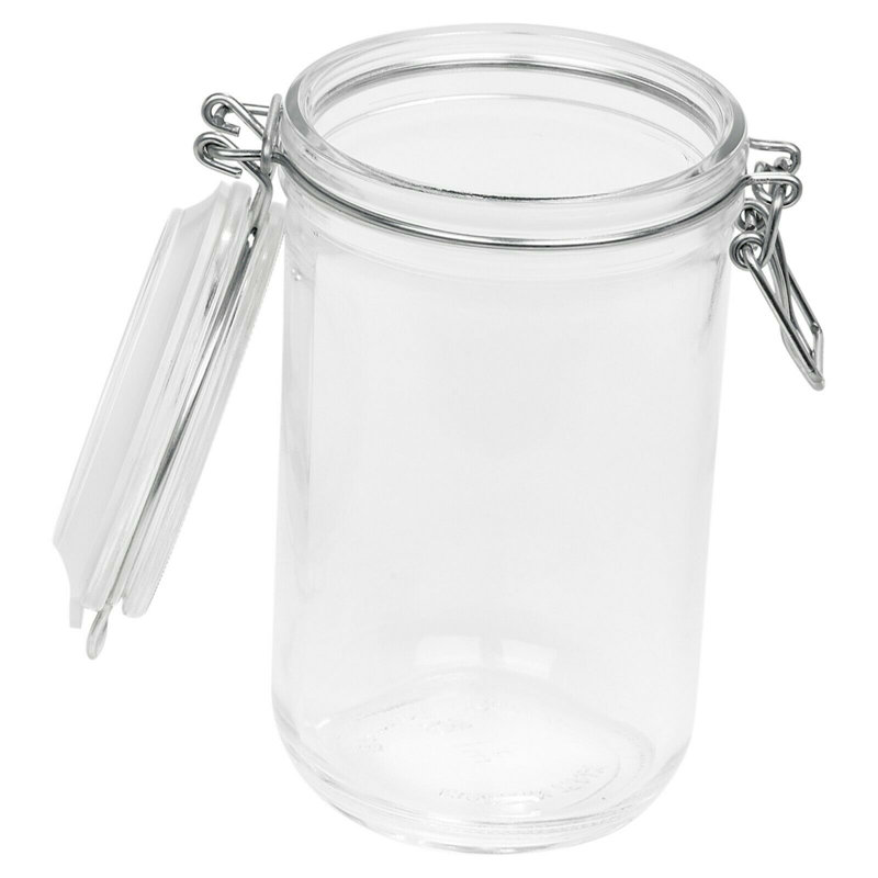 Glass Jar, 13.5cm H x 10.5cm W x 10.cm5 D
