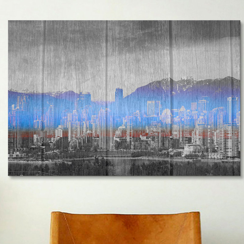 « vancouver, canada », impression sur toile, H 26 po x l 40 po x P 0,75 po