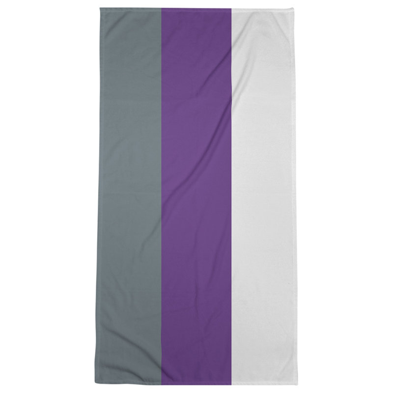 Lightweight Bath Towel, Slate Gray/Purple/White