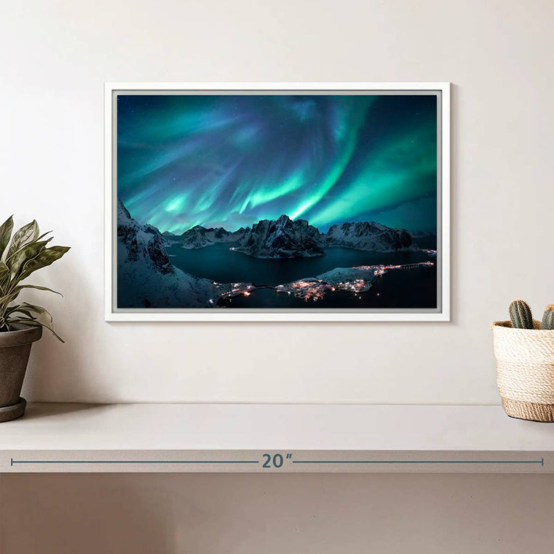 Aurora Display, Floating Frame White, 13" X 9"