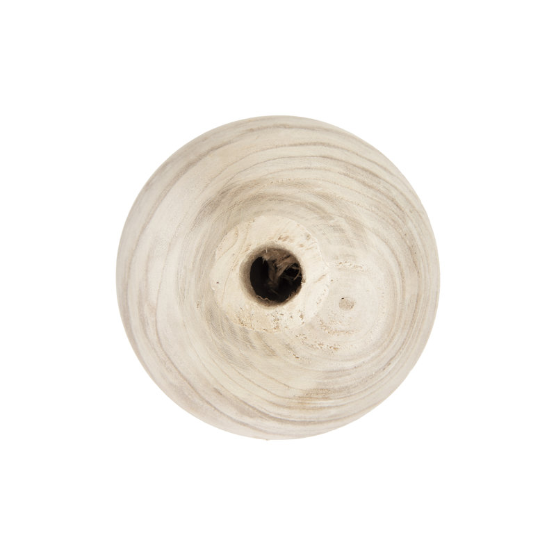 Rodiguez 7.25'' Solid Wood Table Vase, Beige
