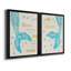 «Mermaid Dream», ensemble de 2 encadrements d'art textuel sur toile-343053022-343053023