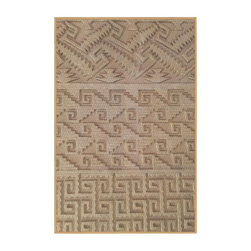 Tapis zone beige à motifs Hessie, Rectangle 5 pi x 7 pi