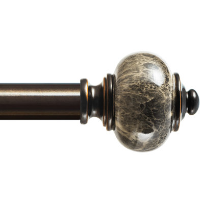 Adjustable 1'' Single Curtain Rod