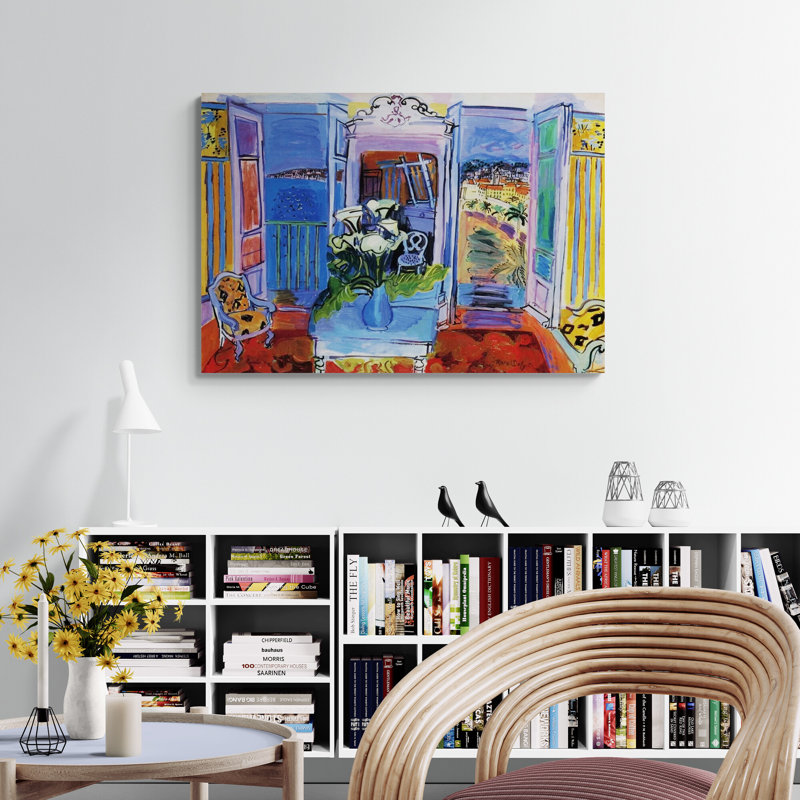 Interior To Open Windows by Raoul Dufy - Wrapped Canvas Art Prints, 61 cm H x 82 cm W