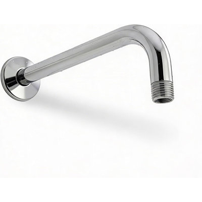 12 Inch Shower Arm 90 Degree Stainless Steel Rain Shower Head Extension Arm with Flange, Chrome Finish
