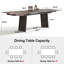 Table de salle à manger rectangulaire extensible en pierre frittée, de 160 à 240 cm, pour 8 à 10 personnes, avec double pied central en métal.-585909070