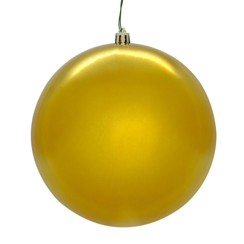  Balle transparente dorée 8 po percée UV. Comprend un ornement.