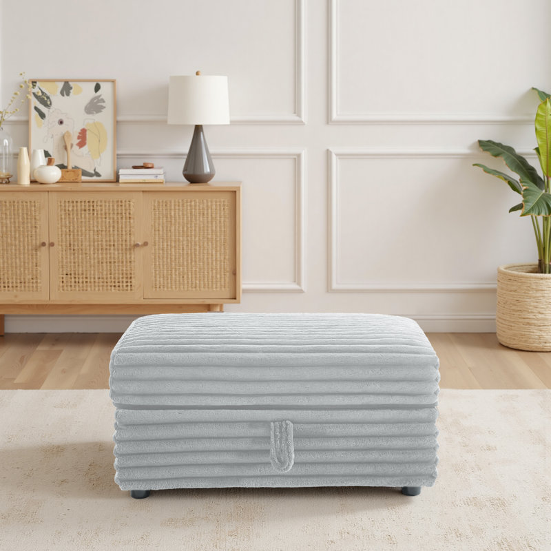 Repose-pieds de rangement Ermia, Gris