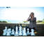 16" Giant Plastic Chess Set with Quick Fold Nylon Board