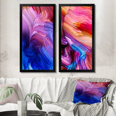 Ensemble de 2 reproductions d'art sur toile - Elegance of liquide Art X III