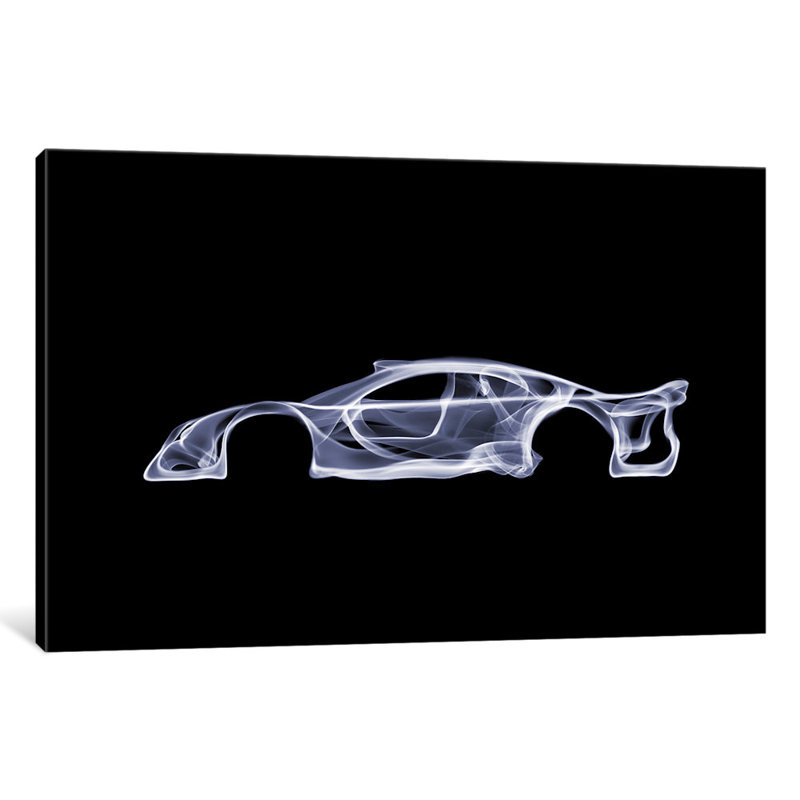 Mercedes-benz clk gtr, impression sur toile tendue, H 12 po x l 18 po x P 1,5 po, Toile tendue, Pas de tapis